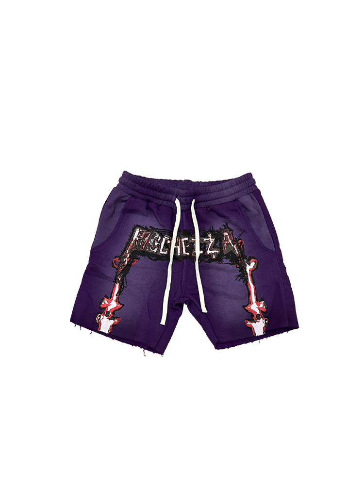 Chezza Bonez Dyed SweatShorts (Purple)