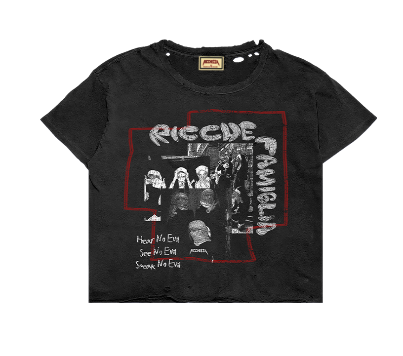 "See No Evil" Distressed Short Sleeve Tee