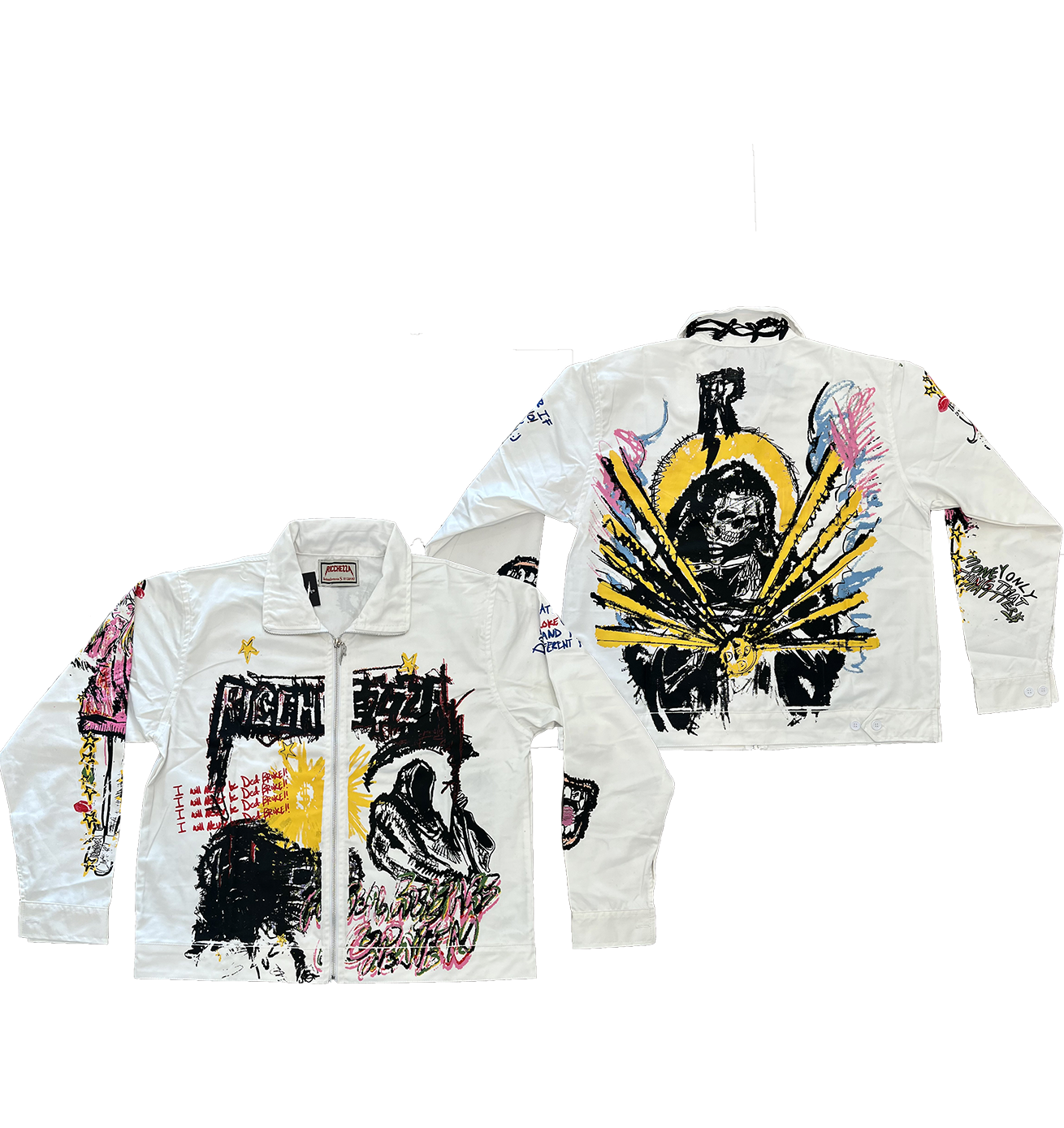 "Ricch Will Never Be DED Broke" Long Sleeve Zip Up Shirt