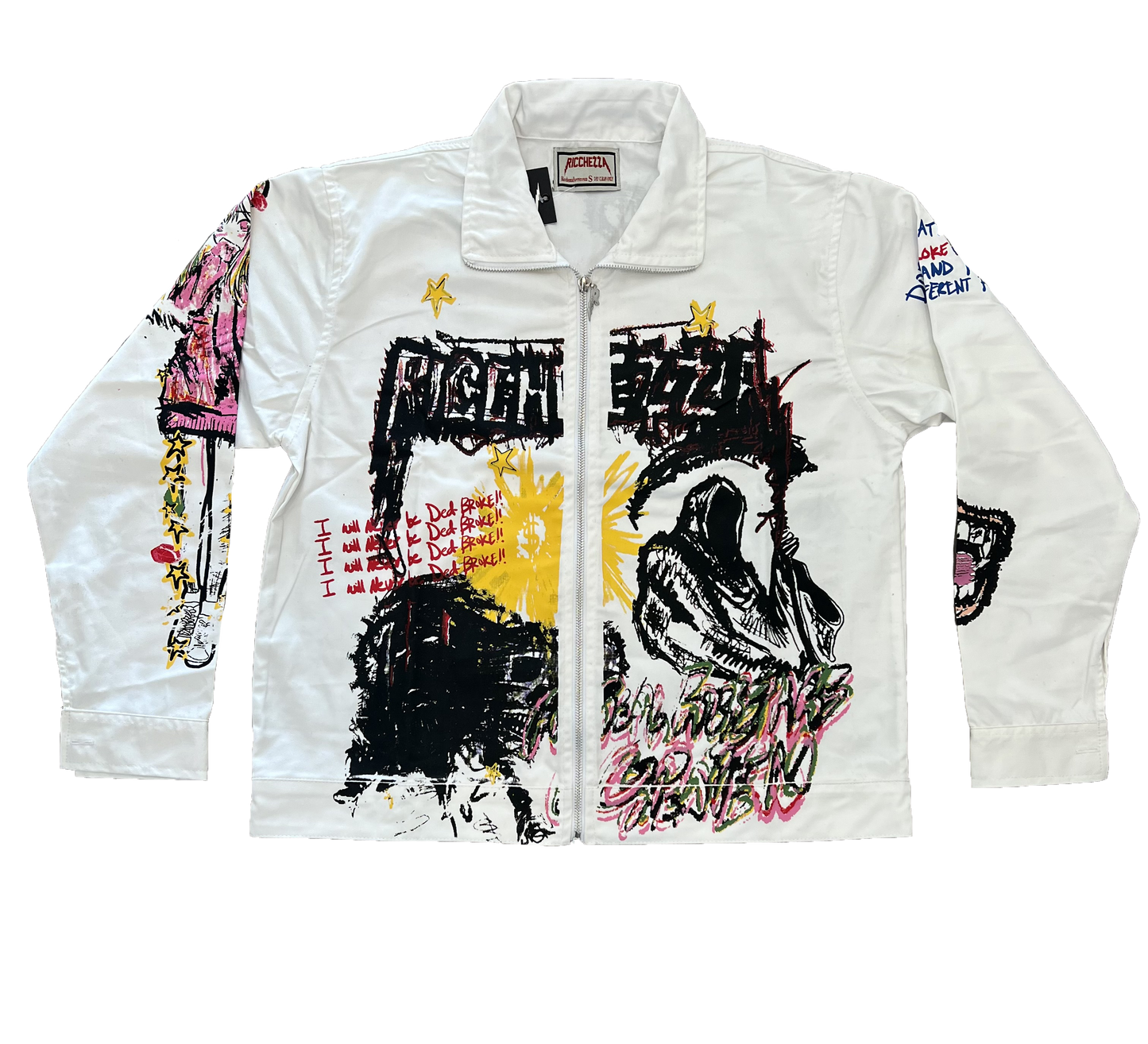 "Ricch Will Never Be DED Broke" Long Sleeve Zip Up Shirt
