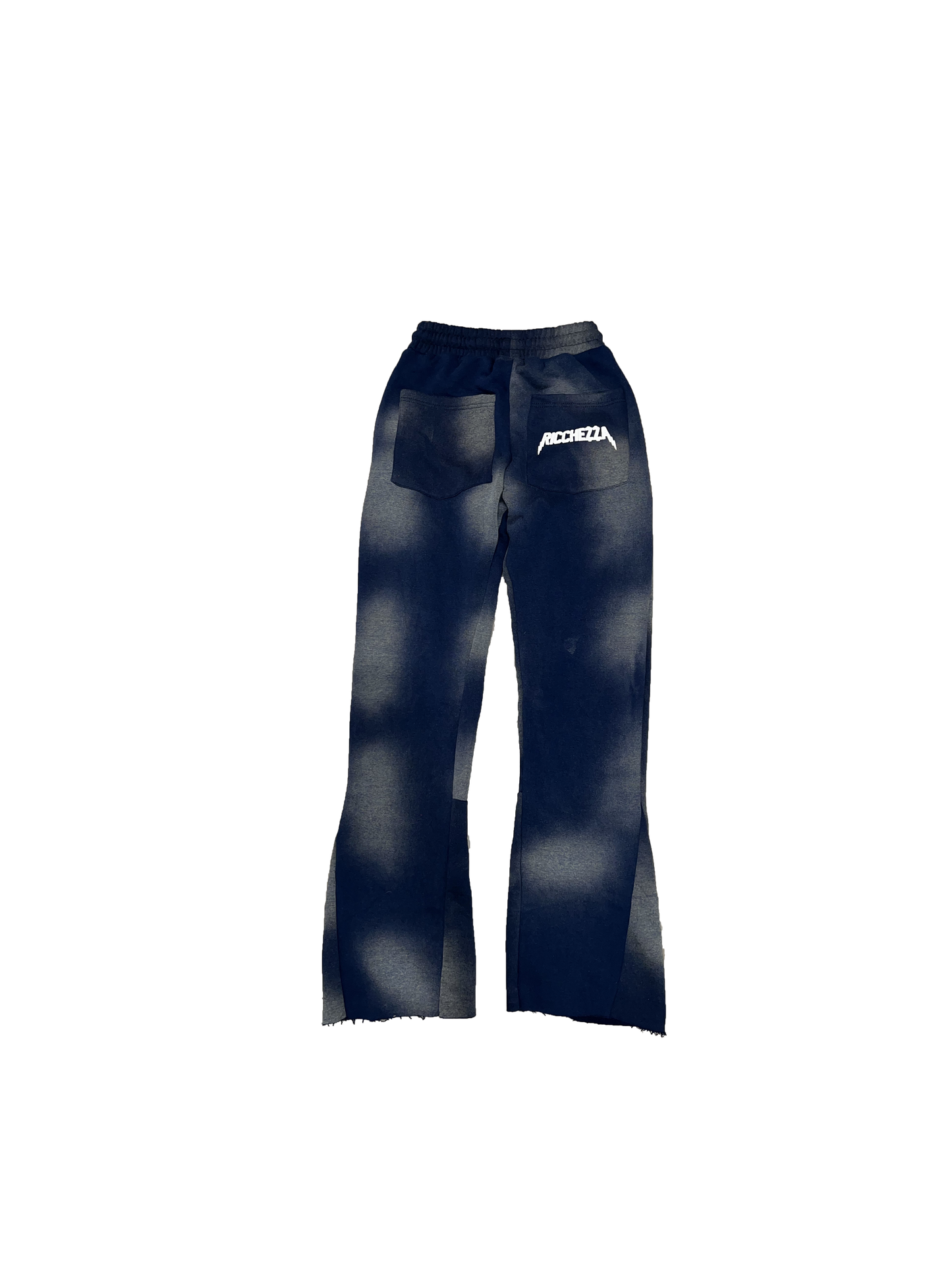Chezza Clouded Flared Sweat Pants (Navy)