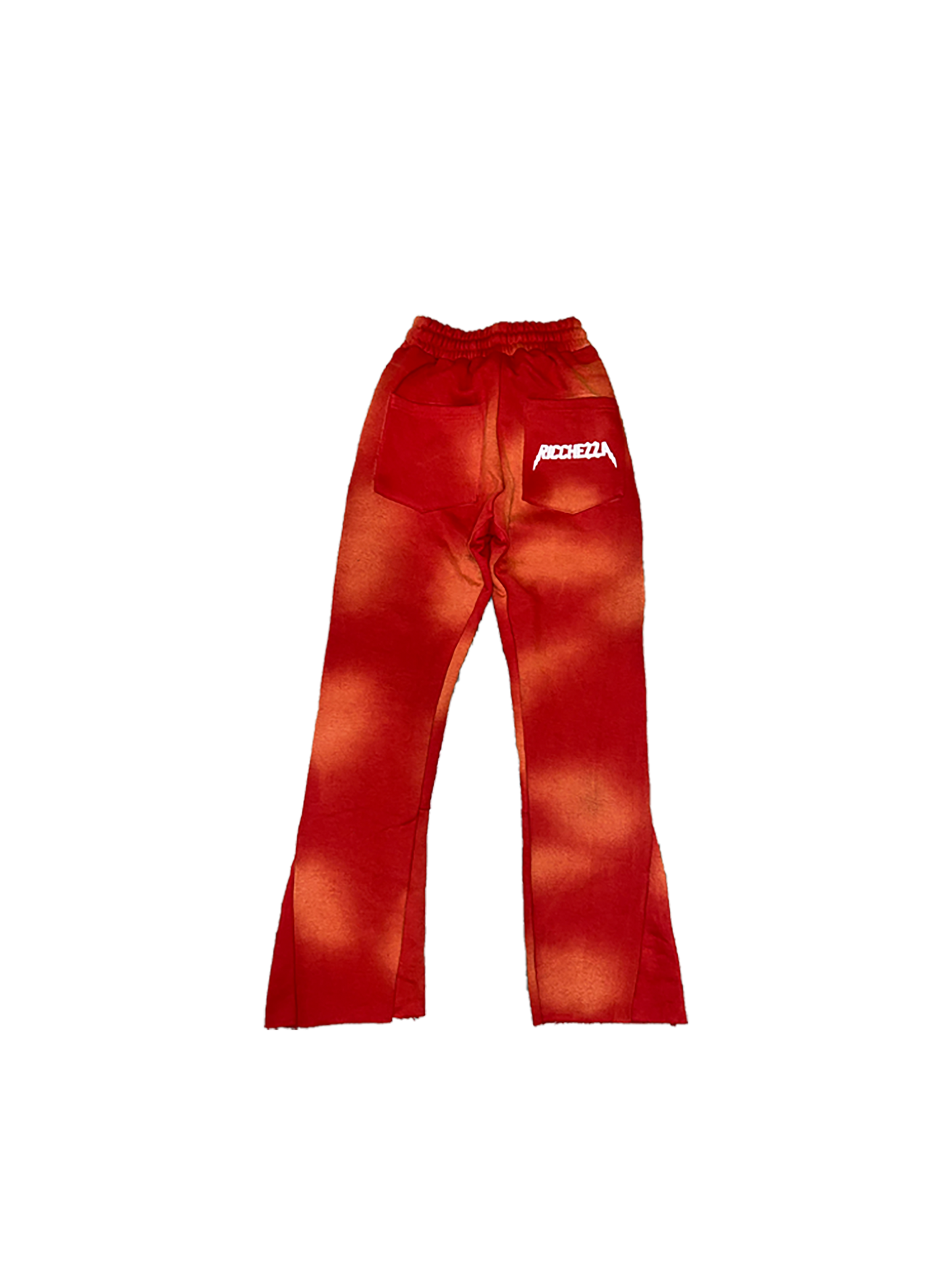 Chezza Clouded Flared Sweat Pants (Red)