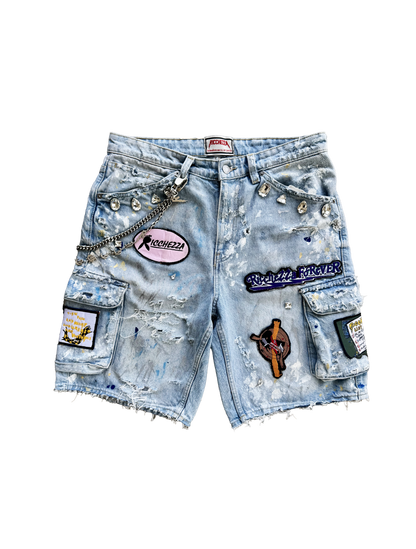 1of1 "Ricch List" Denim Cargo shorts