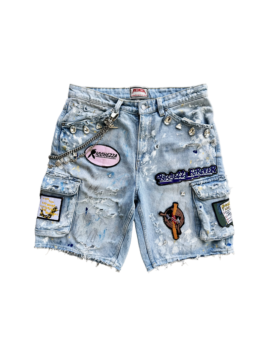 1of1 "Ricch List" Denim Cargo shorts