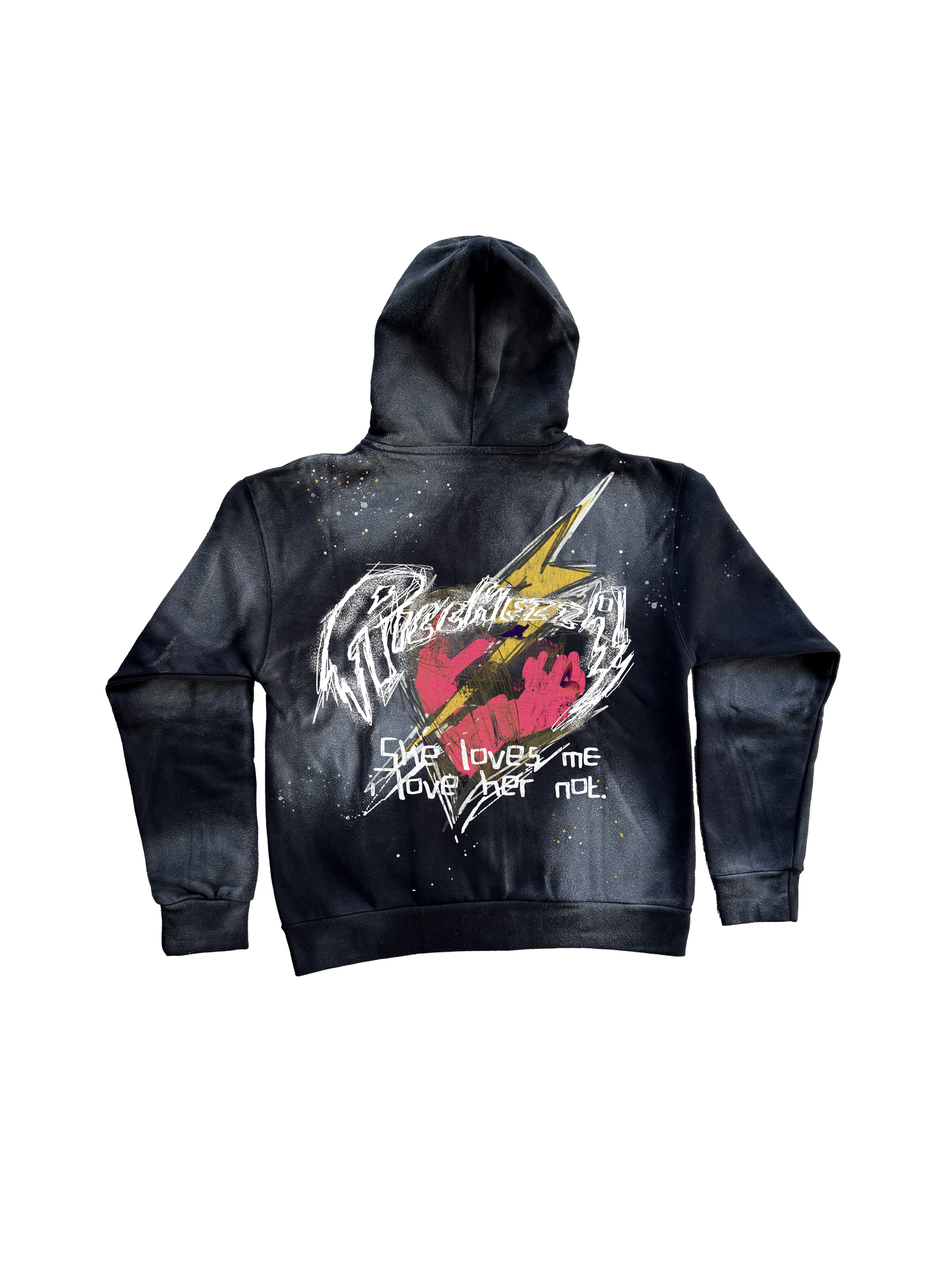 "Luv Her Not" Clouded ZipUp Hoodie