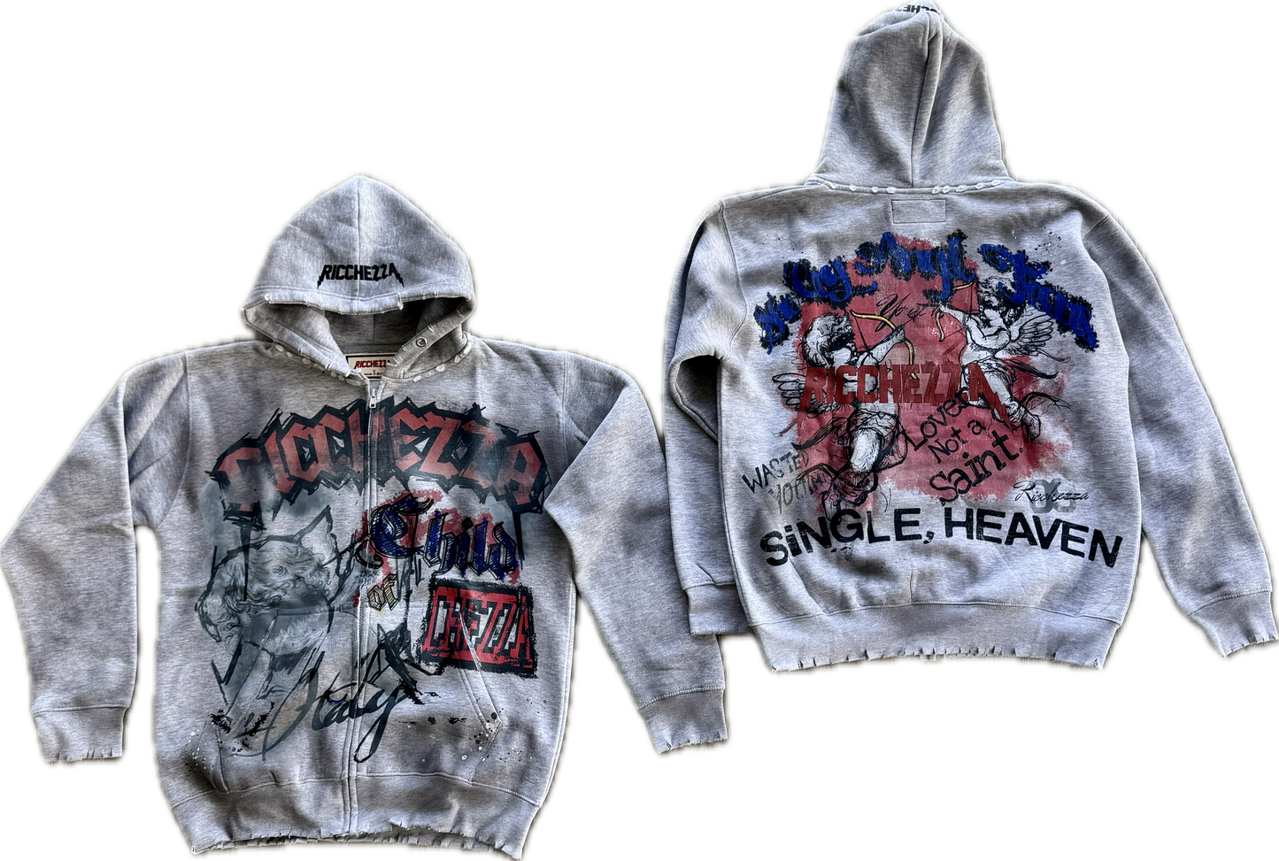 "Lover Not A Saint" ZipUp Hoodie