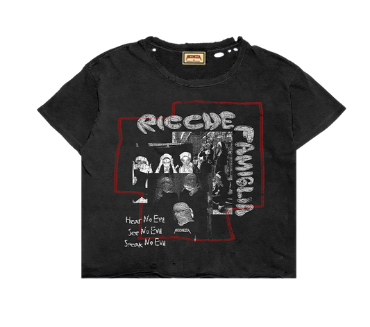 "See No Evil" Distressed Short Sleeve Tee