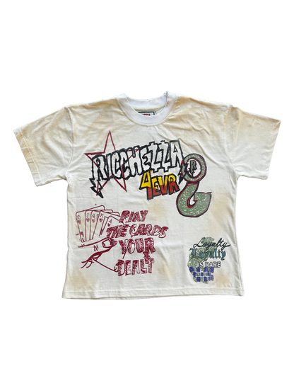 "Ricchezza 4EVR" Short Sleeve Tee (Cream)