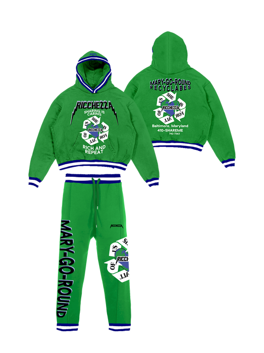 "Ricch & Repeat" Vintage Sweatsuit Set