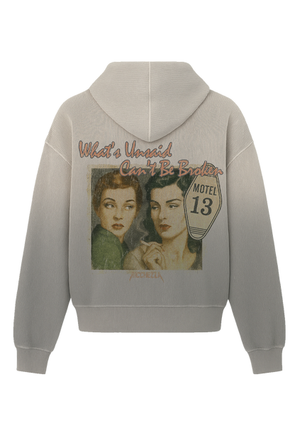 “Don't Kiss and Tell” Thermal Zip Up Hoodie