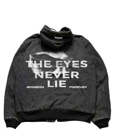 "Eyes Never Lie" Hooded Workwear Jacket
