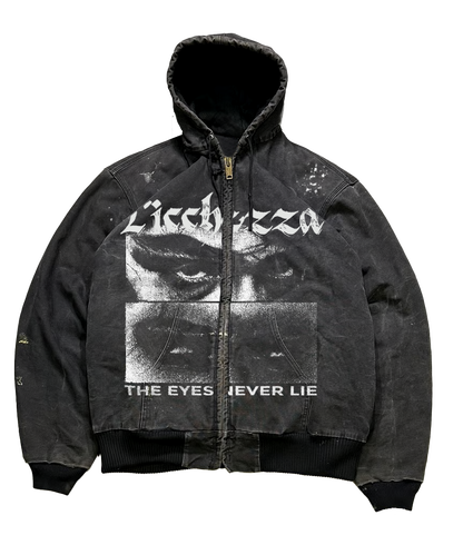 "Eyes Never Lie" Hooded Workwear Jacket