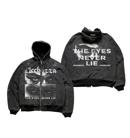 "Eyes Never Lie" Hooded Workwear Jacket