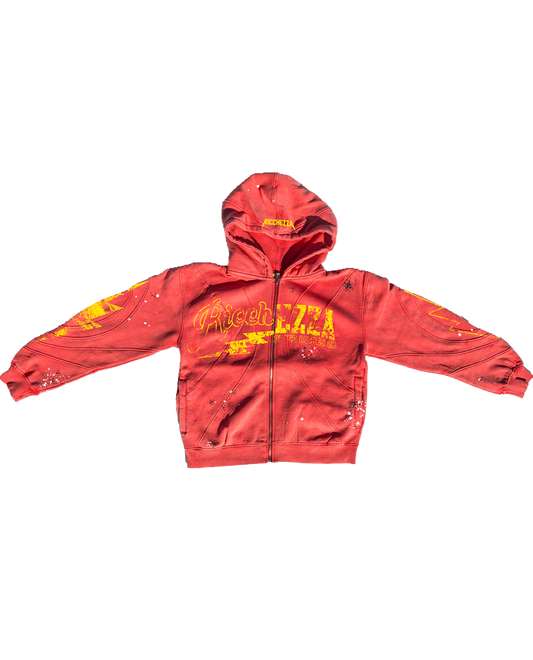 “Ricch Szn” Paneled Zip Up Hoodie