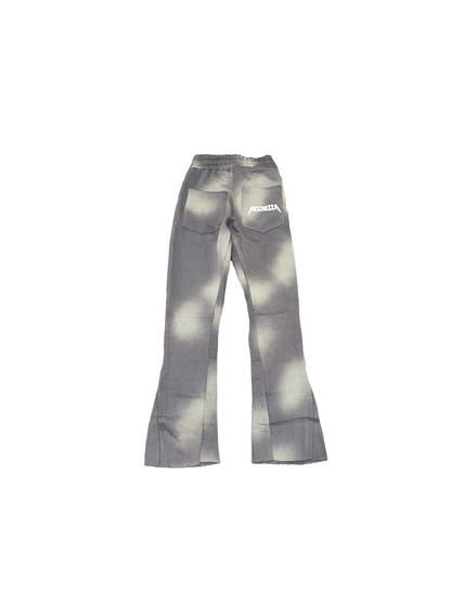 Chezza Clouded Flared Sweat Pants (Grey)