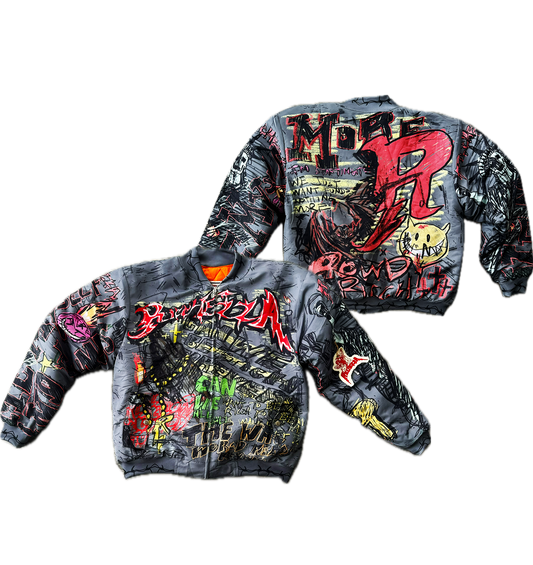 "Ricch Forever Graffiti" Allover Bomber Jacket