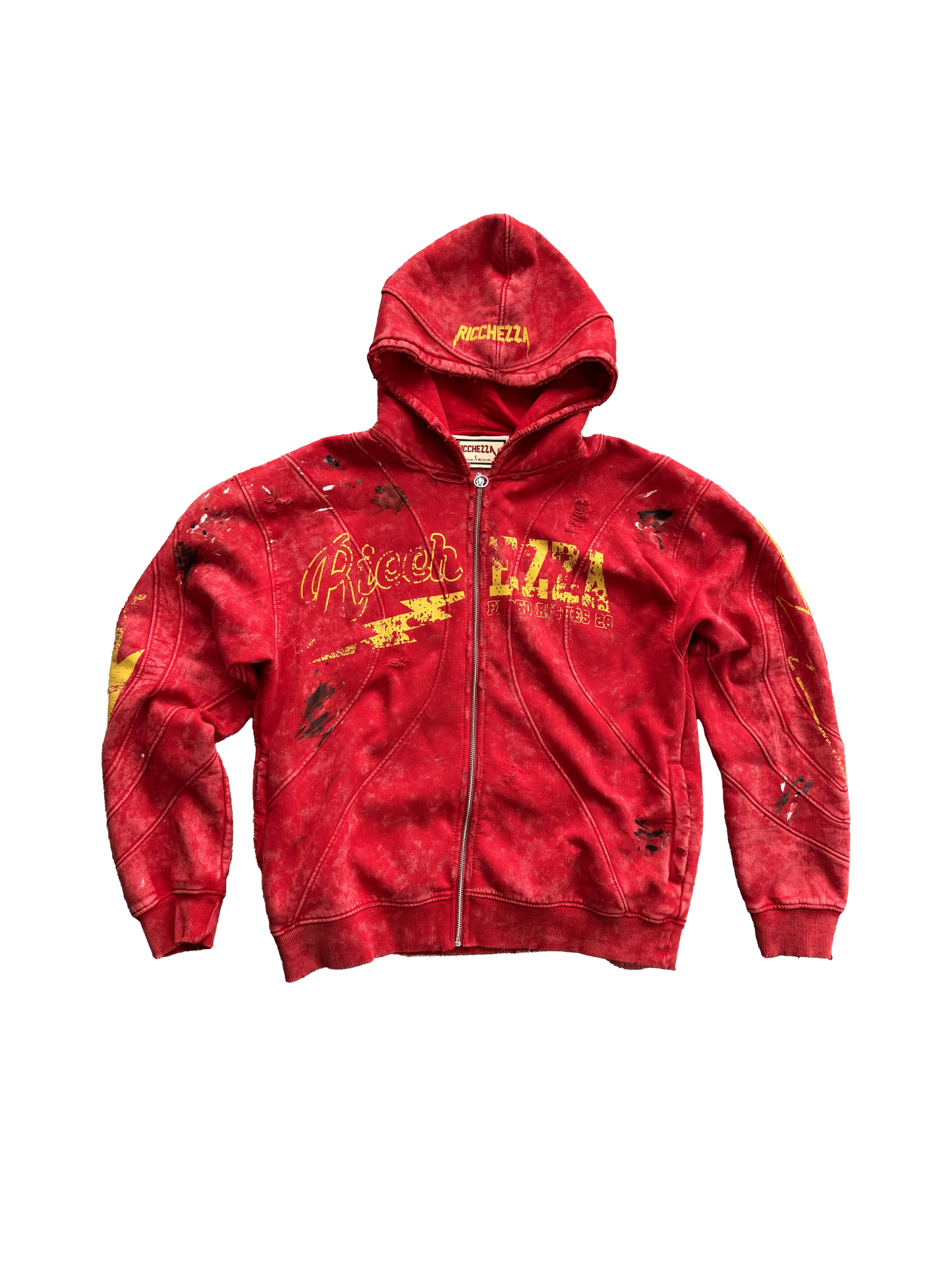 “Ricch Szn” Paneled Zip Up Hoodie