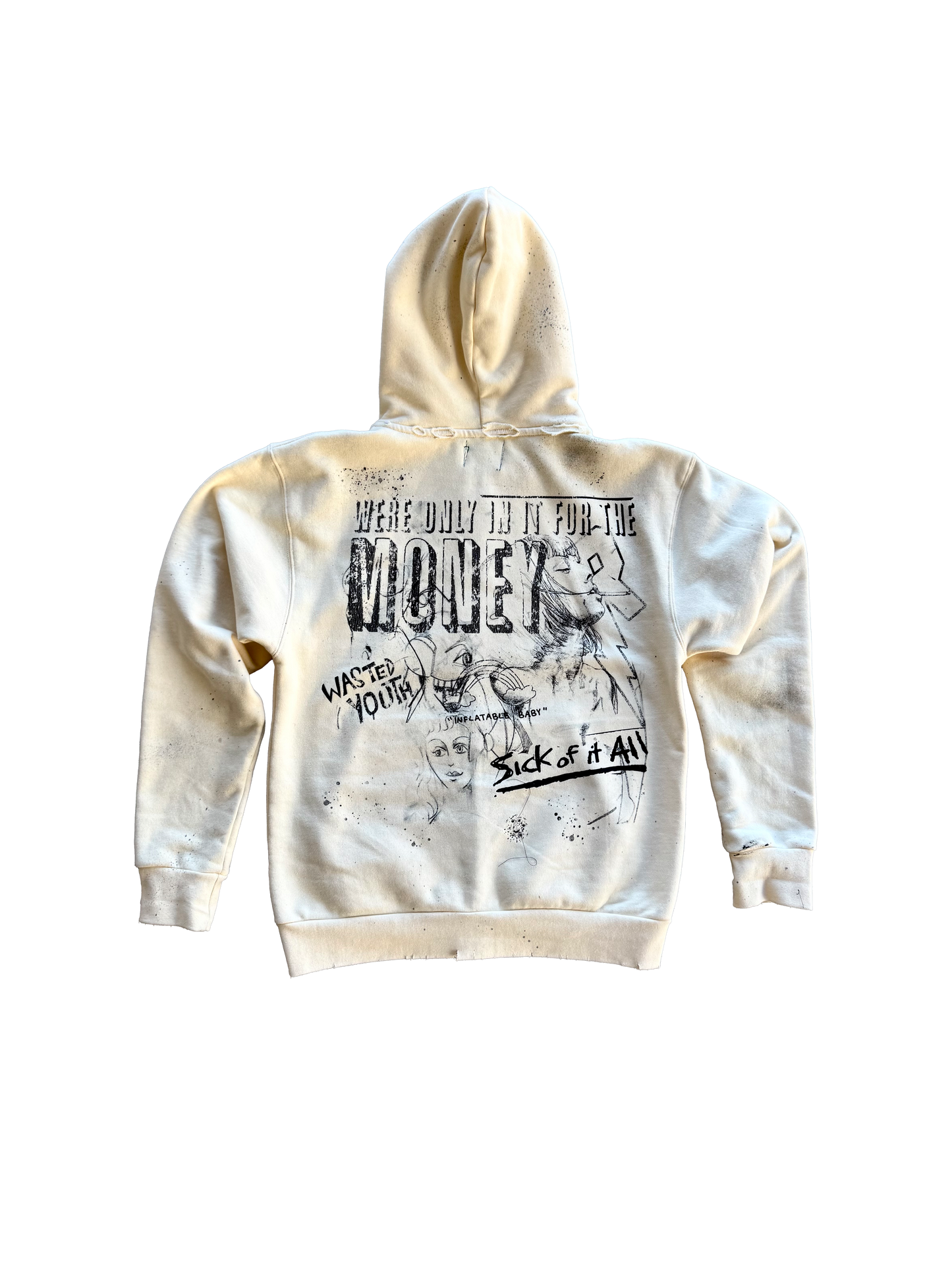 "Take Risks" ZipUp Hoodie (Cream)