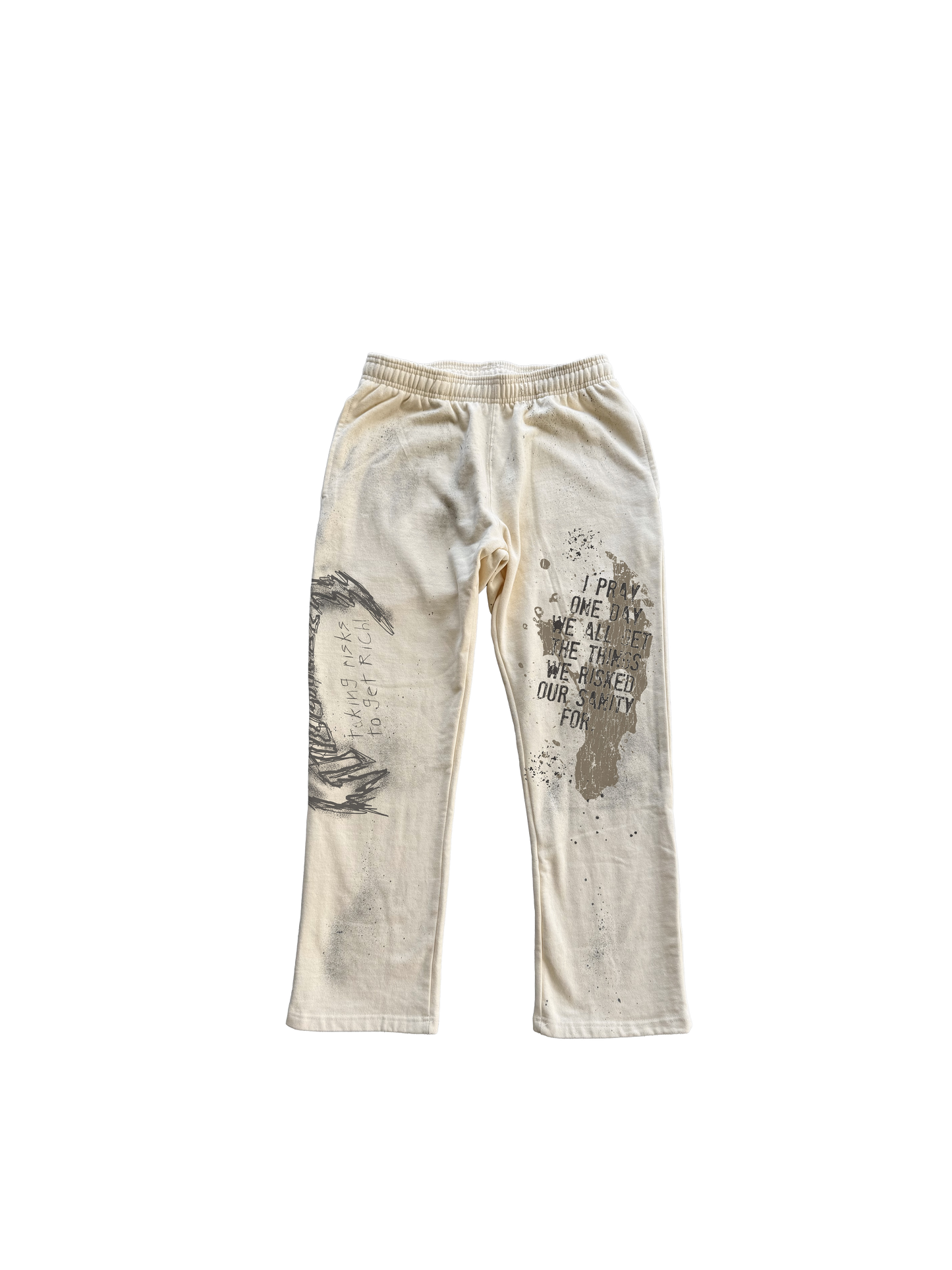 "Sanity" Sweat Pants (Cream)