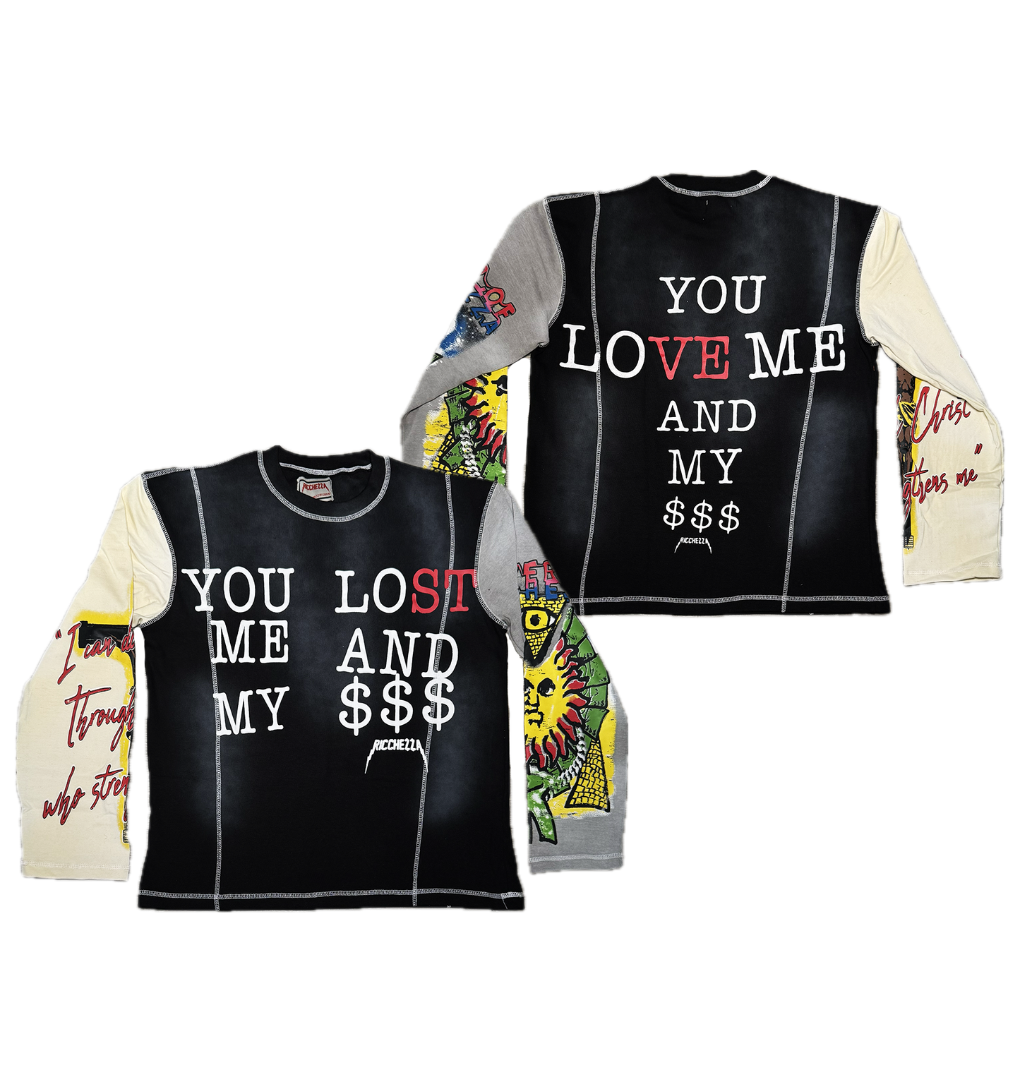 "You Lost Me" Reconstructed LongSleeve Shirt