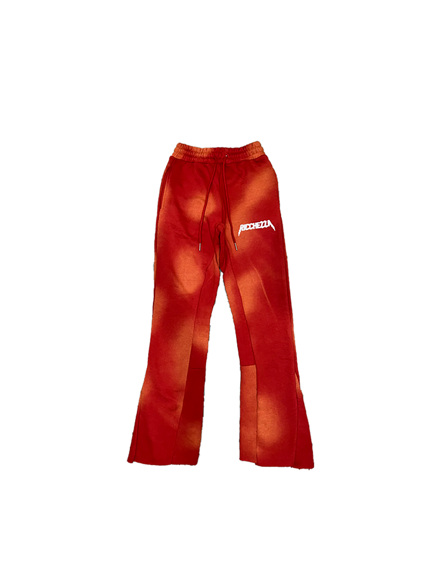 Chezza Clouded Flared Sweat Pants (Red)